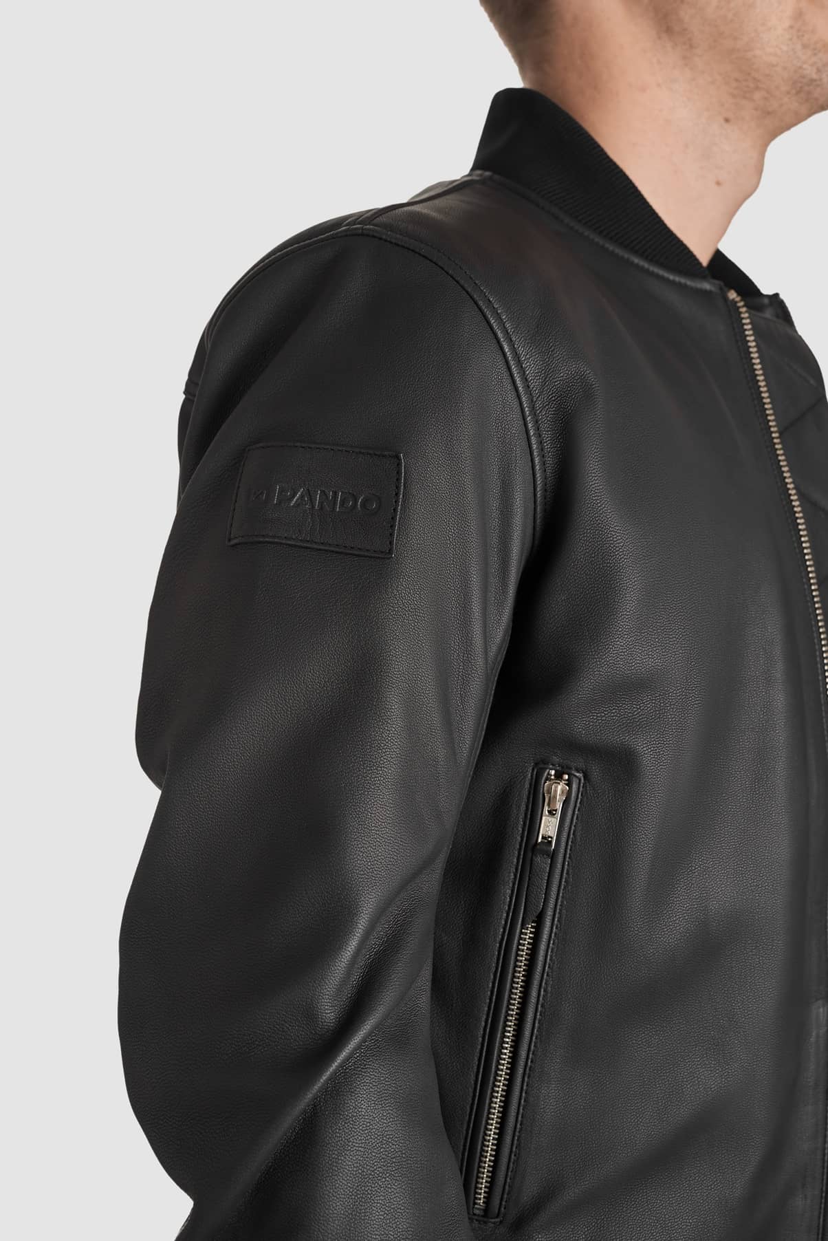 PANDO MOTO Falcon Leather Aviator Jacket - High Road Motorsports - Motorcycle Jacket - FALCON-JACKET-BLACK-XXS - Pando Moto