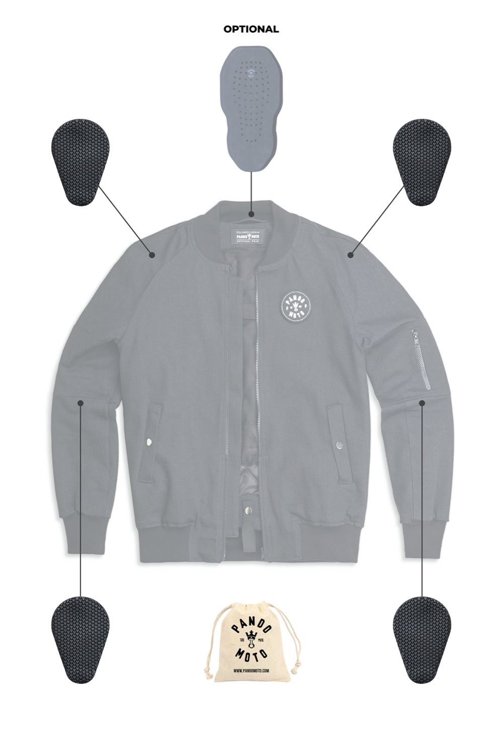 Pando Moto Bomber Cor 02 Jacket