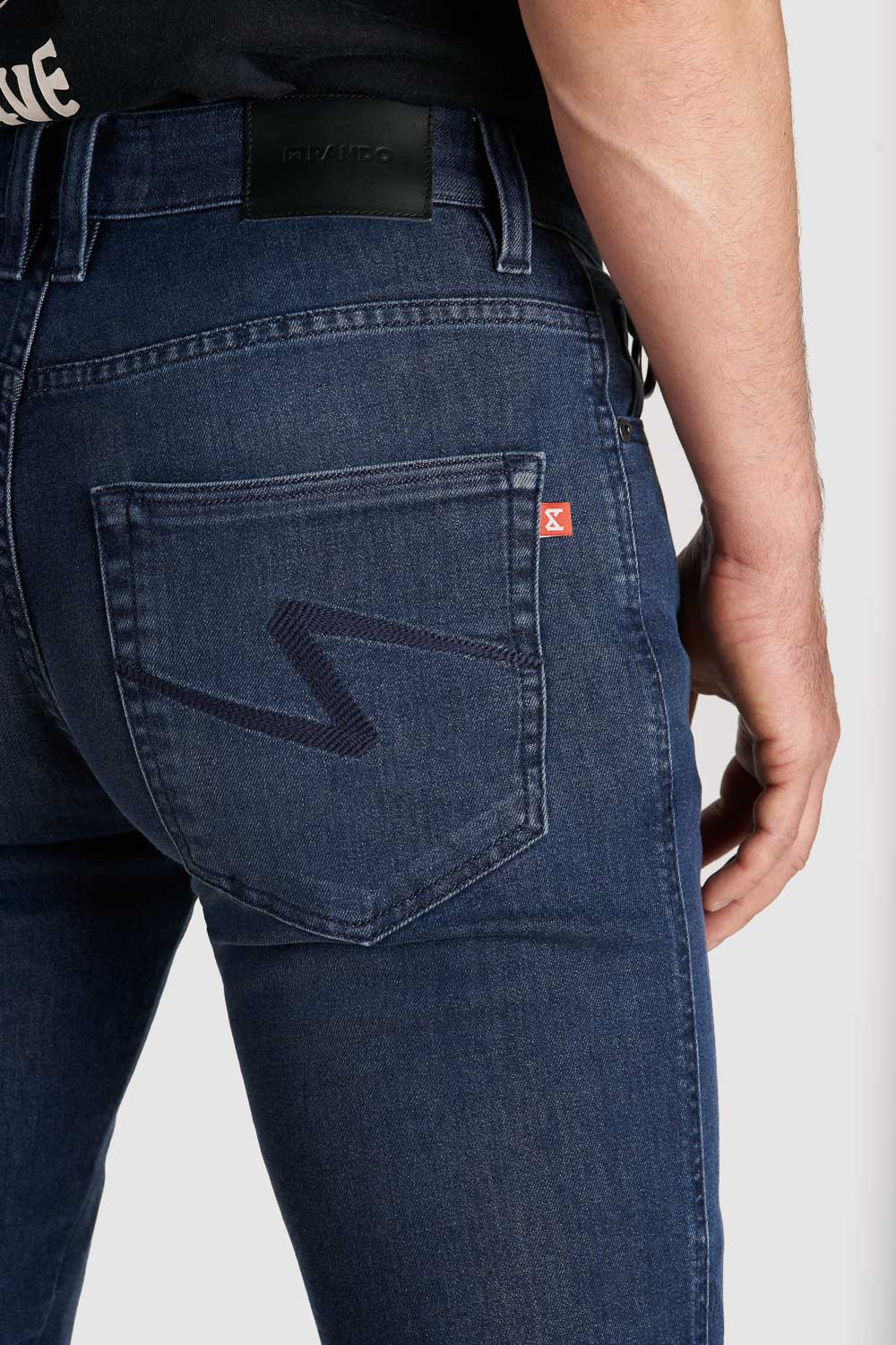 PANDO MOTO Robby Cor Skinny Fit Jeans