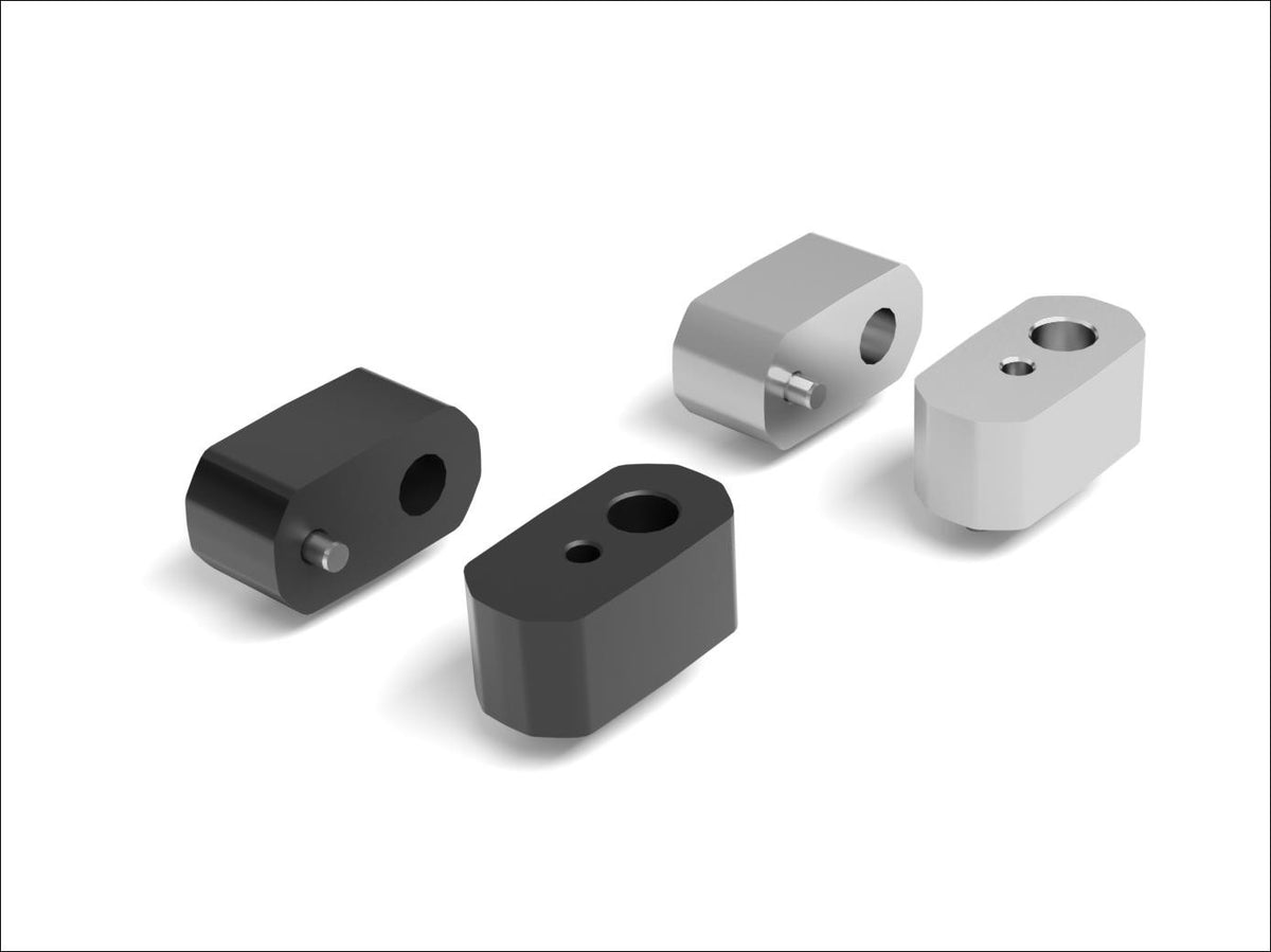 BMW Handlebar Risers Silver/Black (32715B3F690/32715A82FB0)