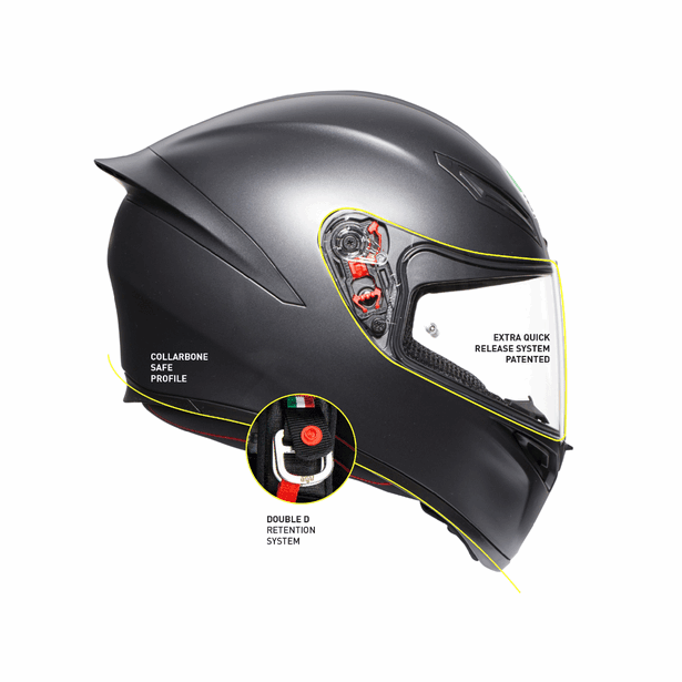 AGV K1 Helmet - Matte Black - High Road Motorsports - Motorcycle Helmet - 7501923531 - AGV