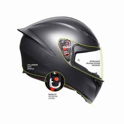 AGV K1 Helmet - Matte Black - High Road Motorsports - Motorcycle Helmet - 7501923531 - AGV