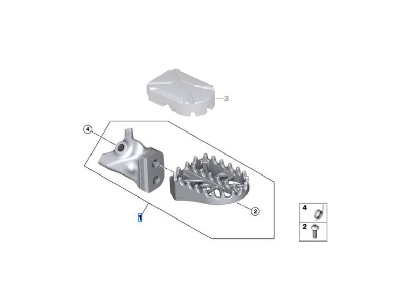 BMW Enduro Adjustable Rider Foot Peg (46715B4C023/46715B4C024)
