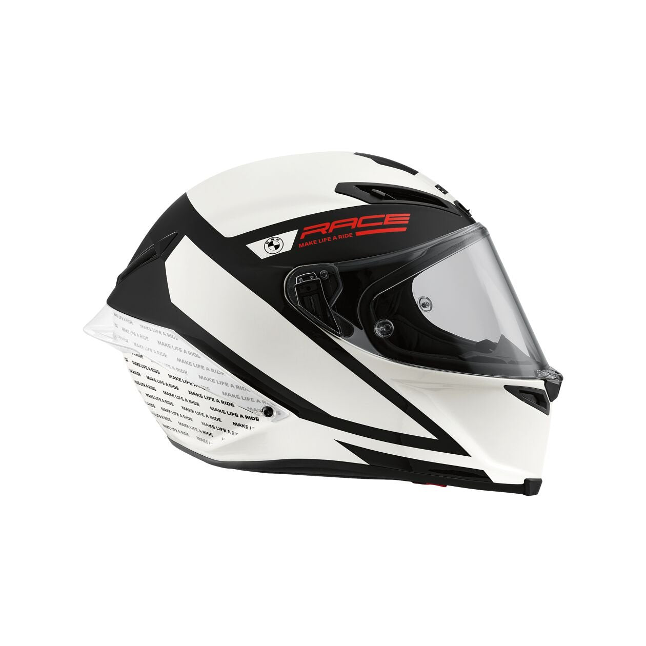 BMW M Pro Race Helmet - Curbs White (ECE 22.06) - High Road Motorsports - Motorcycle Helmet - 76315A751F0 - BMW