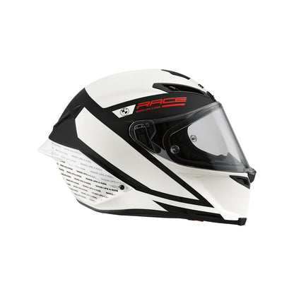 BMW M Pro Race Helmet - Curbs White (ECE 22.06) - High Road Motorsports - Motorcycle Helmet - 76315A751F0 - BMW