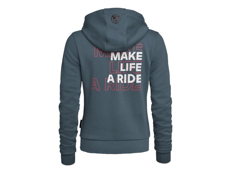 BMW Make Life a Ride Women's Zip Hoodie - High Road Motorsports - Hoodie - 76615B67531 - BMW