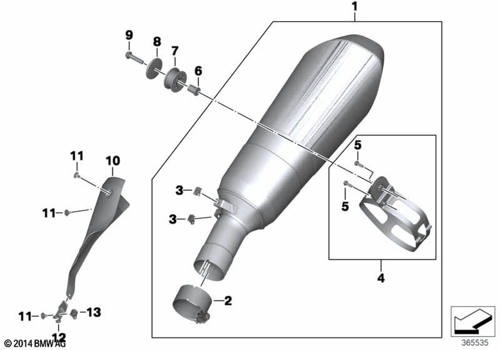 BMW Rear Muffler (18518545576) - High Road Motorsports - Exhaust - 18518545576 - BMW