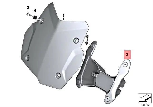 BMW Windscreen Holder, Long (46638564649) - High Road Motorsports - Windshields & Deflectors - 46638564649 - BMW