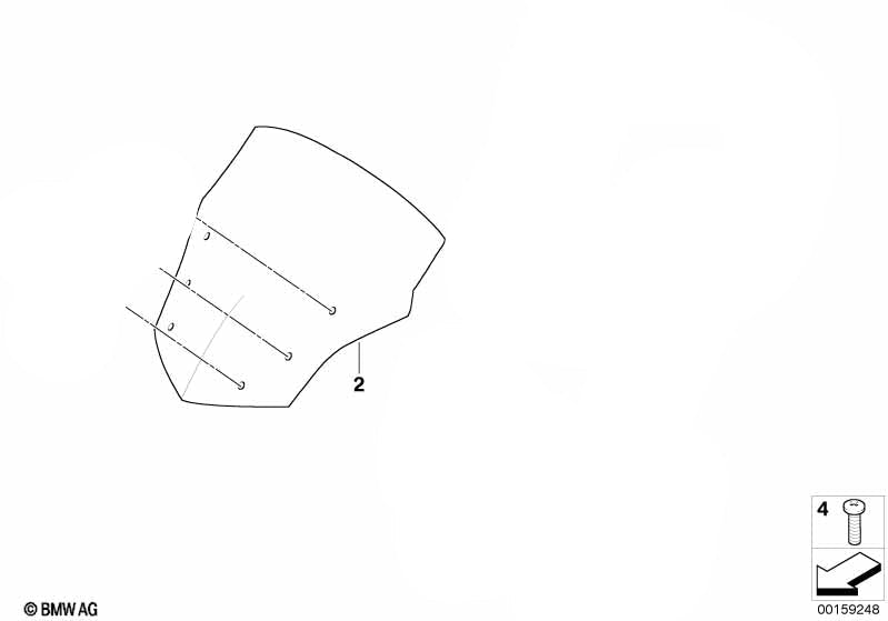 BMW Windshield, 570mm (46637685017) - High Road Motorsports - Windshields & Deflectors - 46637685017 - BMW