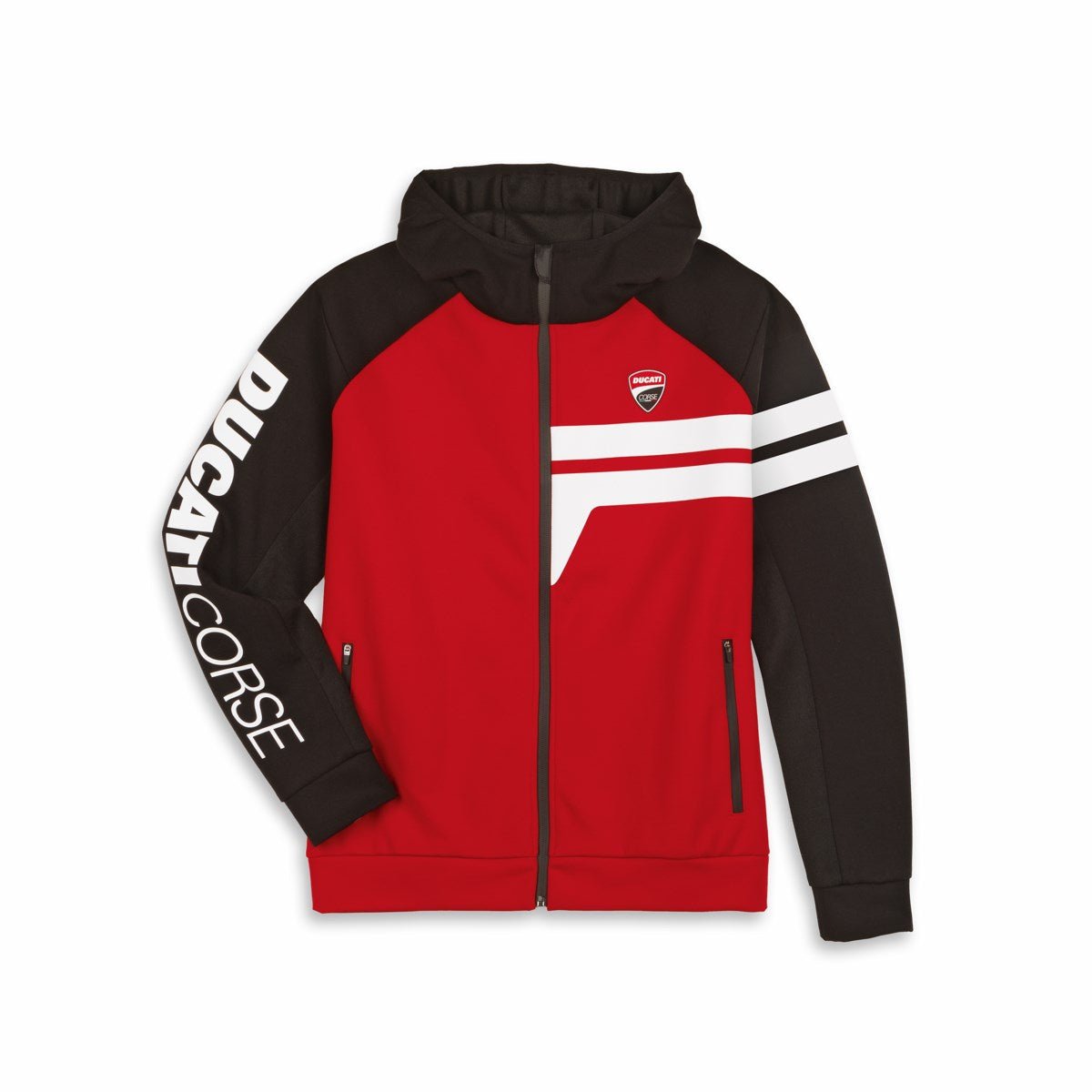 Ducati DC Stripe Zip Hoodie - High Road Motorsports - Hoodie - 987804342 - Ducati