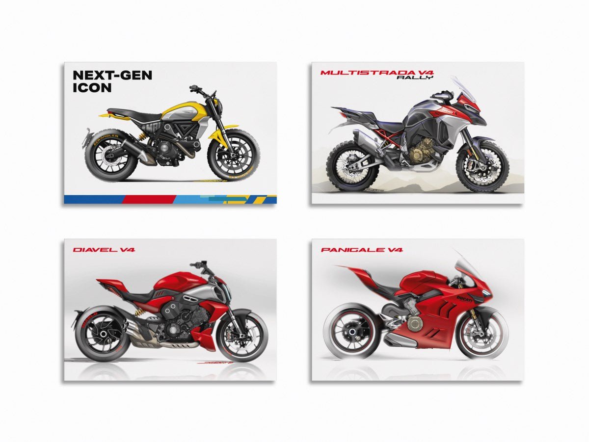 Ducati Sketches Card Set - High Road Motorsports - Cards - 987709336 - Ducati