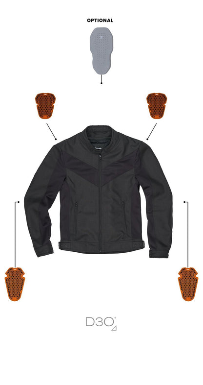 PANDO MOTO Air Tate Jacket - High Road Motorsports - Motorcycle Jacket - AIR-TATE-JACKET-BLACK-XXS - Pando Moto