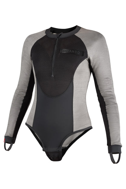 PANDO MOTO Bia Women's Armored Body Suit - High Road Motorsports - Armored Body Suit - BIA-GREY-XXS - Pando Moto
