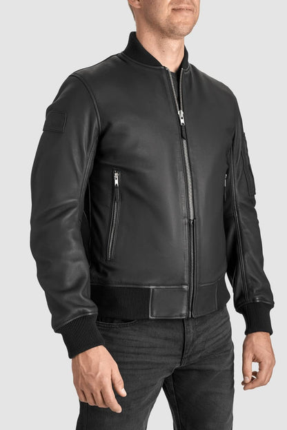 PANDO MOTO Falcon Leather Aviator Jacket - High Road Motorsports - Motorcycle Jacket - FALCON-JACKET-BLACK-XXS - Pando Moto