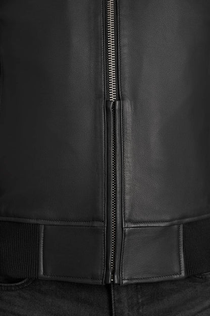 PANDO MOTO Falcon Leather Aviator Jacket - High Road Motorsports - Motorcycle Jacket - FALCON-JACKET-BLACK-XXS - Pando Moto