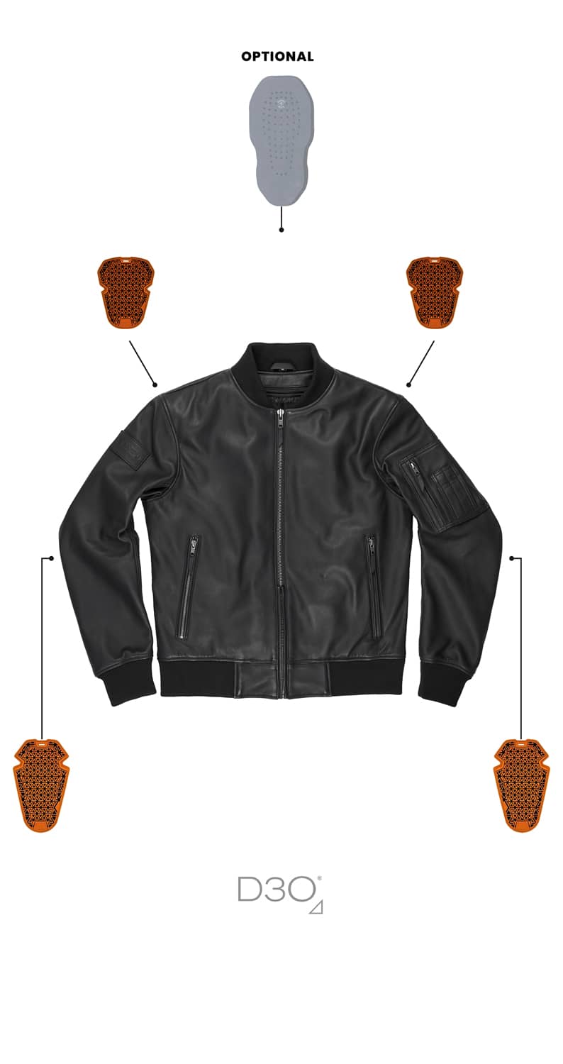 PANDO MOTO Falcon Leather Aviator Jacket - High Road Motorsports - Motorcycle Jacket - FALCON-JACKET-BLACK-XXS - Pando Moto