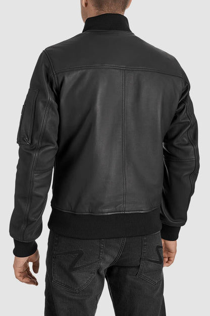 PANDO MOTO Falcon Leather Aviator Jacket - High Road Motorsports - Motorcycle Jacket - FALCON-JACKET-BLACK-XXS - Pando Moto