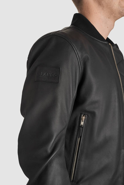 PANDO MOTO Falcon Leather Aviator Jacket - High Road Motorsports - Motorcycle Jacket - FALCON-JACKET-BLACK-XXS - Pando Moto