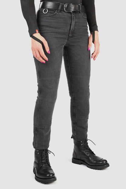 PANDO MOTO Kaya Slim Grey Jeans - High Road Motorsports - Motorcycle Pants - KAYA-SLIM-GREY-W24-L30 - Pando Moto