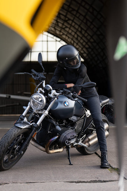 PANDO MOTO Kaya Slim Grey Jeans - High Road Motorsports - Motorcycle Pants - KAYA-SLIM-GREY-W24-L30 - Pando Moto