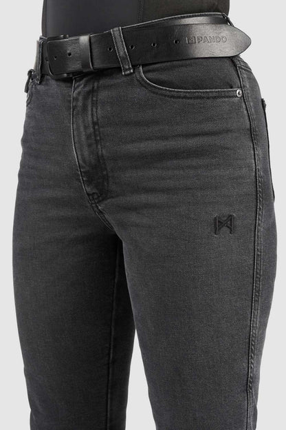 PANDO MOTO Kaya Slim Grey Jeans - High Road Motorsports - Motorcycle Pants - KAYA-SLIM-GREY-W24-L30 - Pando Moto