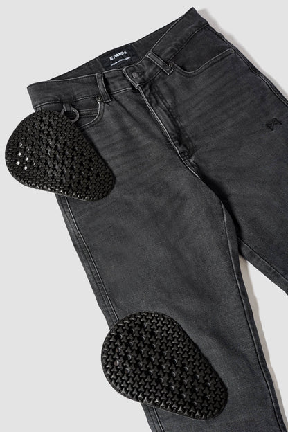 PANDO MOTO Kaya Slim Grey Jeans - High Road Motorsports - Motorcycle Pants - KAYA-SLIM-GREY-W24-L30 - Pando Moto