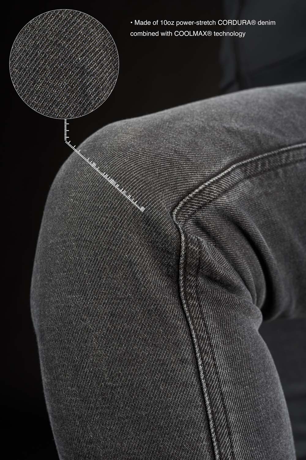 PANDO MOTO Kaya Slim Grey Jeans - High Road Motorsports - Motorcycle Pants - KAYA-SLIM-GREY-W24-L30 - Pando Moto