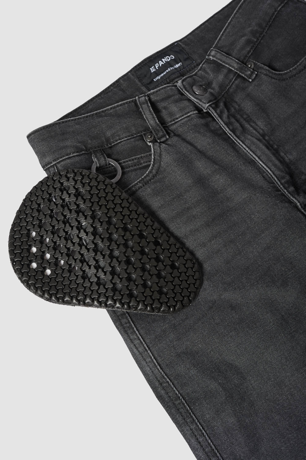 PANDO MOTO Kaya Slim Grey Jeans - High Road Motorsports - Motorcycle Pants - KAYA-SLIM-GREY-W24-L30 - Pando Moto