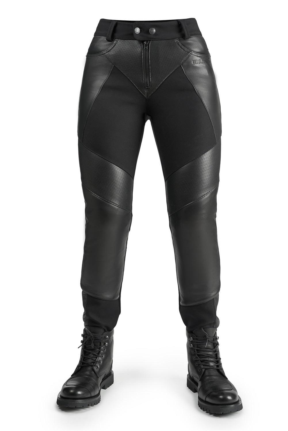 PANDO MOTO Kissaki Black Women's Leather Pants - High Road Motorsports - Motorcycle Pants -  - Pando Moto