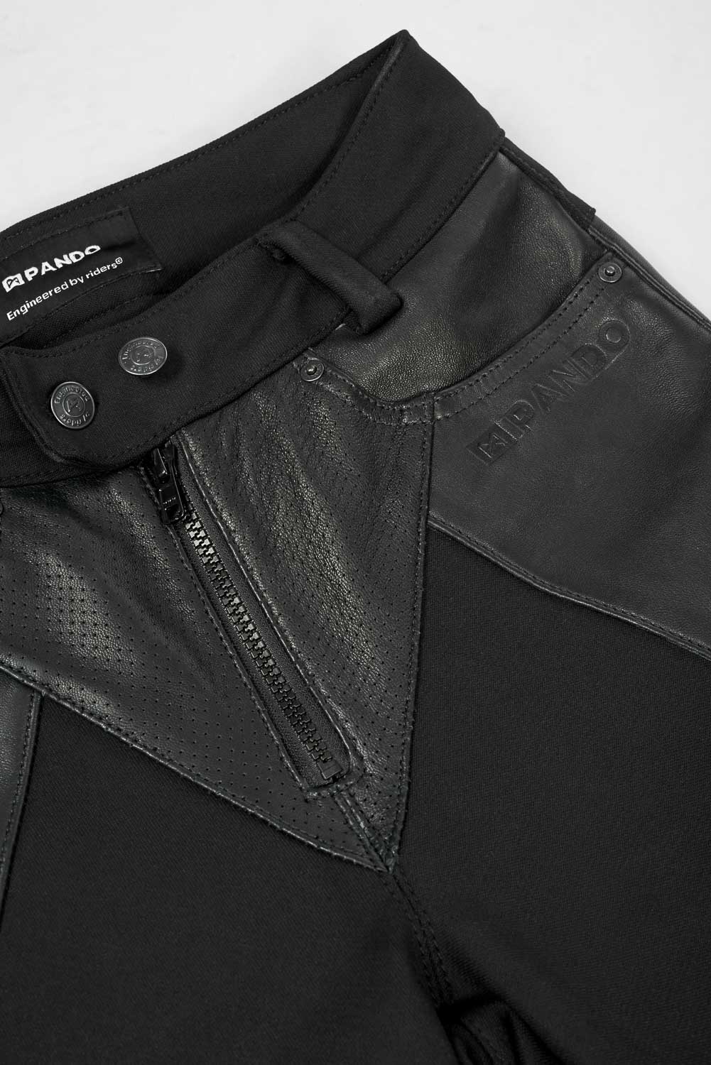 PANDO MOTO Kissaki Black Women's Leather Pants - High Road Motorsports - Motorcycle Pants -  - Pando Moto