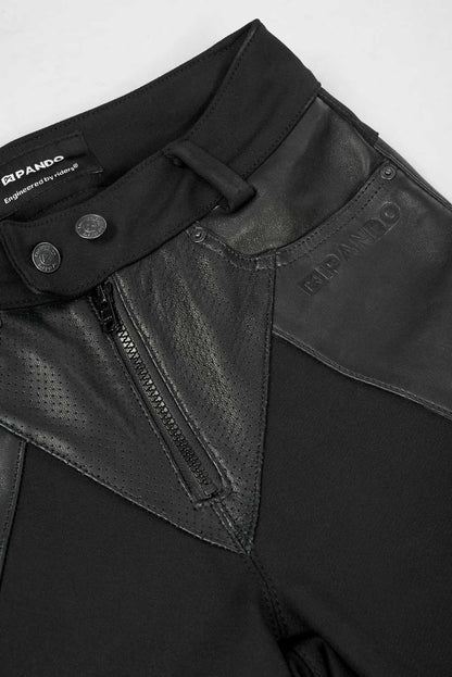 PANDO MOTO Kissaki Black Women's Leather Pants - High Road Motorsports - Motorcycle Pants -  - Pando Moto