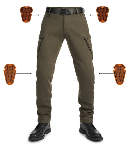 PANDO MOTO Mark AAA Cargo Pants - High Road Motorsports - Motorcycle Pants - MARK-OLIVE-AAA-W28-L34 - Pando Moto