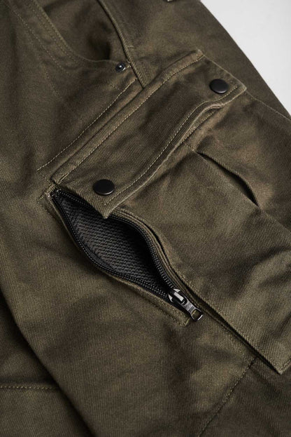 PANDO MOTO Mark AAA Cargo Pants - High Road Motorsports - Motorcycle Pants - MARK-OLIVE-AAA-W28-L34 - Pando Moto