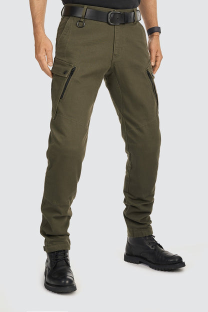 PANDO MOTO Mark AAA Cargo Pants - High Road Motorsports - Motorcycle Pants - MARK-OLIVE-AAA-W28-L34 - Pando Moto
