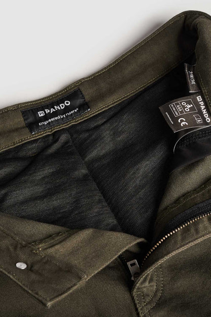 PANDO MOTO Mark AAA Cargo Pants - High Road Motorsports - Motorcycle Pants - MARK-OLIVE-AAA-W28-L34 - Pando Moto