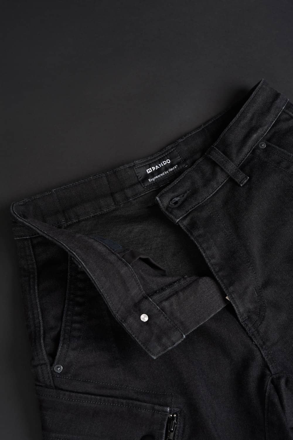 PANDO MOTO Mark AAA Cargo Pants - High Road Motorsports - Motorcycle Pants - MARK-BLACK-AAA-W28-L34 - Pando Moto