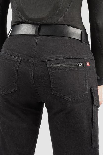 PANDO MOTO Mila Cargo Pants - High Road Motorsports - Motorcycle Pants - MILA-CARGO-BLACK-W24-L30 - Pando Moto