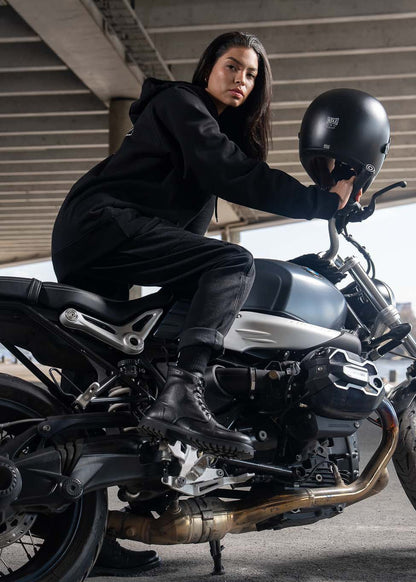 PANDO MOTO Mila Cargo Pants - High Road Motorsports - Motorcycle Pants - MILA-CARGO-BLACK-W24-L30 - Pando Moto