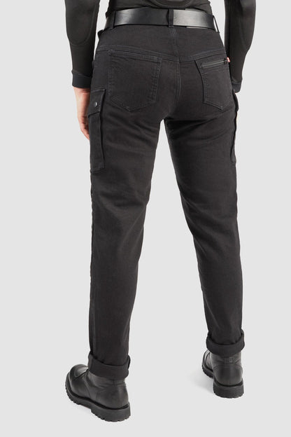 PANDO MOTO Mila Cargo Pants - High Road Motorsports - Motorcycle Pants - MILA-CARGO-BLACK-W24-L30 - Pando Moto