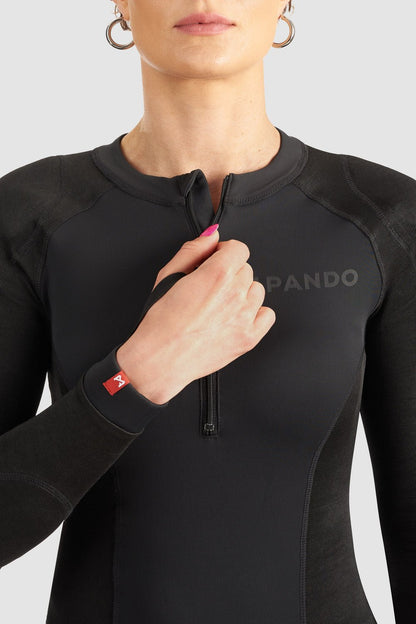PANDO MOTO Shell WW Black 02 Women's Armored Body Suit - High Road Motorsports - Armored Body Suit - SHELL-WW-BLACK-02-XXS - Pando Moto