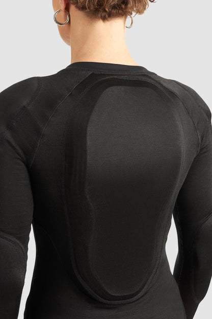 PANDO MOTO Shell WW Black 02 Women's Armored Body Suit - High Road Motorsports - Armored Body Suit - SHELL-WW-BLACK-02-XXS - Pando Moto