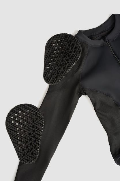 PANDO MOTO Shell WW Black 02 Women's Armored Body Suit - High Road Motorsports - Armored Body Suit - SHELL-WW-BLACK-02-XXS - Pando Moto