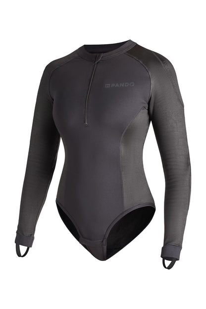 PANDO MOTO Shell WW Black 02 Women's Armored Body Suit - High Road Motorsports - Armored Body Suit - SHELL-WW-BLACK-02-XXS - Pando Moto