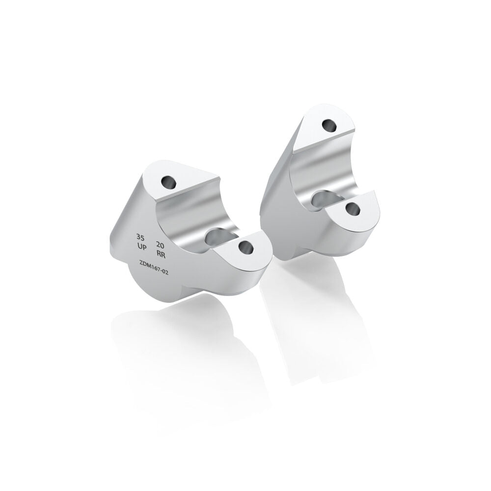 Rizoma Raised and Swept - Back Risers (ZDM167A) - High Road Motorsports - Handlebars & Risers - ZDM167A - Rizoma