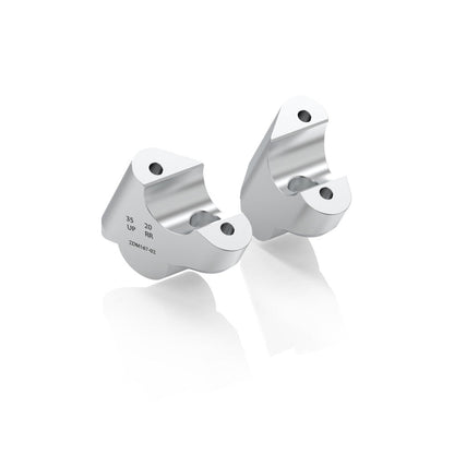 Rizoma Raised and Swept - Back Risers (ZDM167A) - High Road Motorsports - Handlebars & Risers - ZDM167A - Rizoma