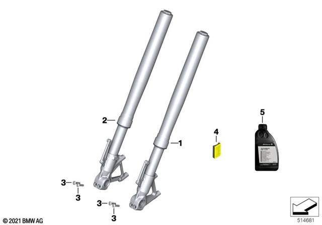 BMW Black Fork Leg, Right (31429480490)