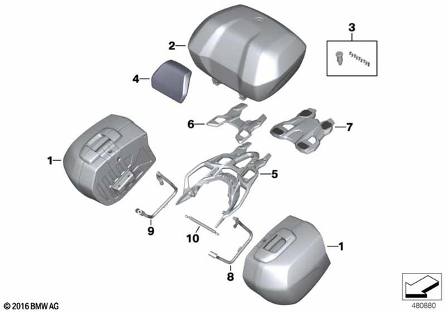 BMW Topcase Carrier (46547717019)