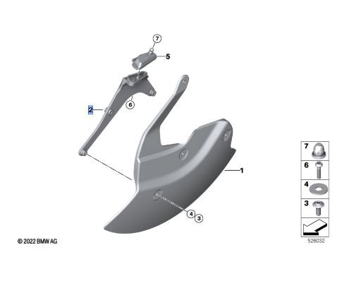 BMW Holder Front Wheel Cover Left (46617915231)