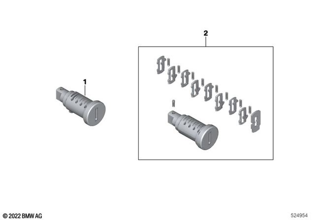 BMW Repair Kit for Lock Cylinder (51257698202)