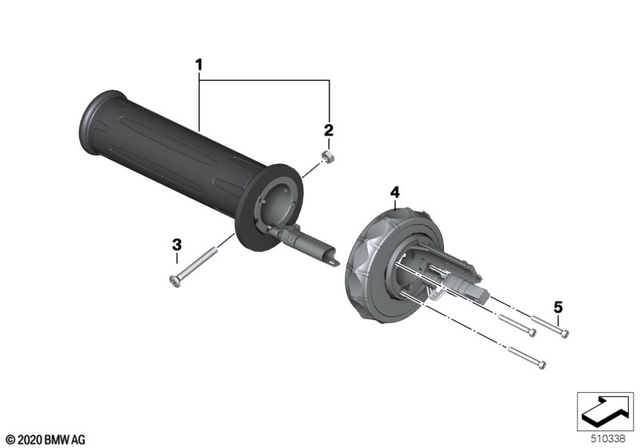 BMW Heated Grip, Left, for Vehicles With Navigation Preparation (61318552117)